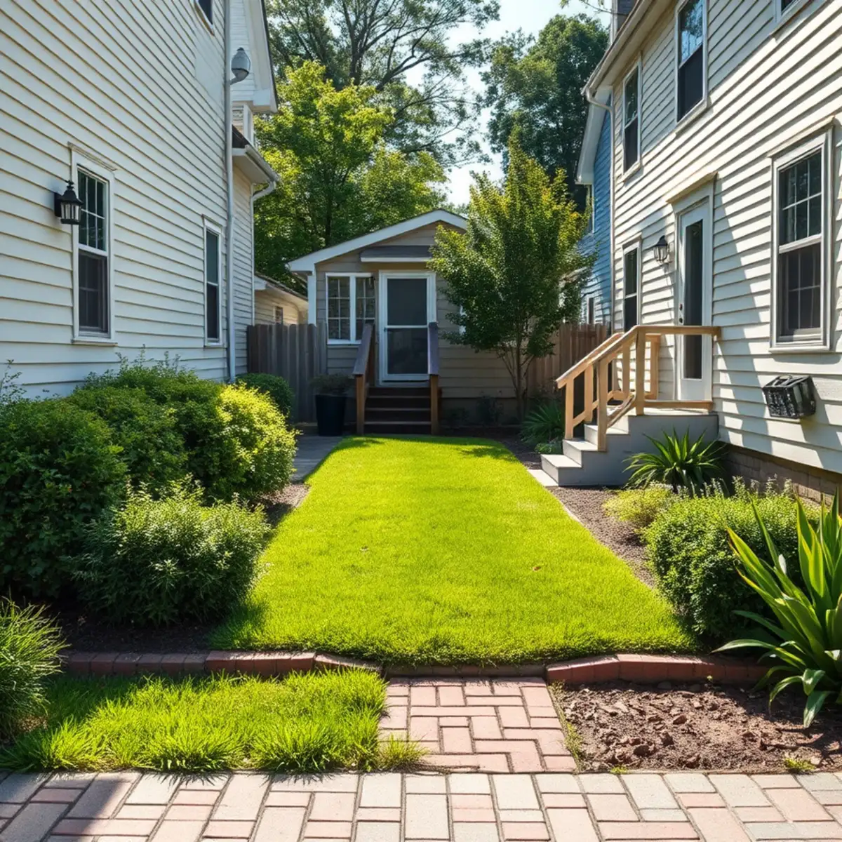 Small-lot curb appeal on a residential street in Rockland, MA