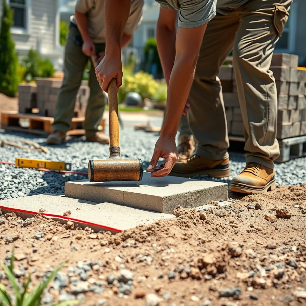 Hardscaping services including patios and retaining walls in Whitman, MA
